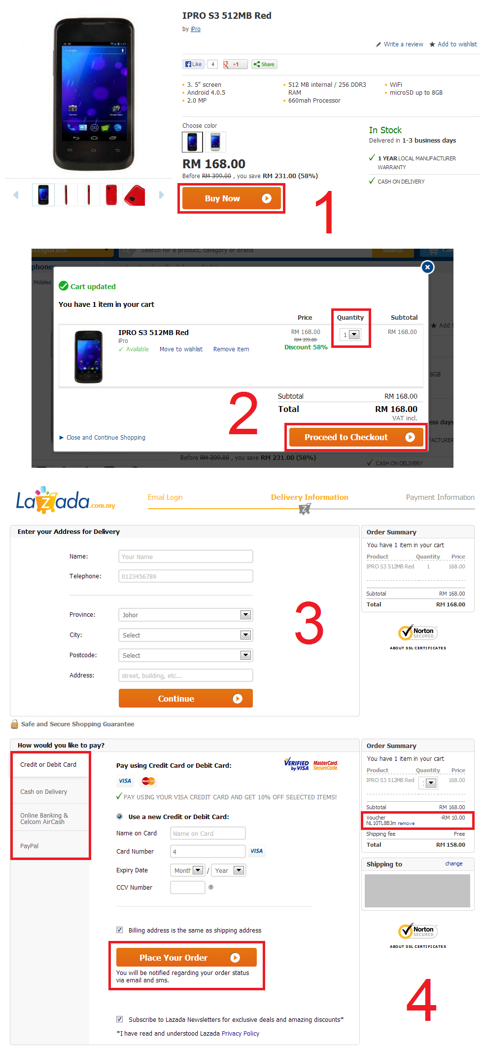 How to buy on Lazada Online Shop