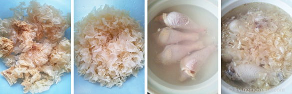 How to make Chinese White Fungus Chicken Soup