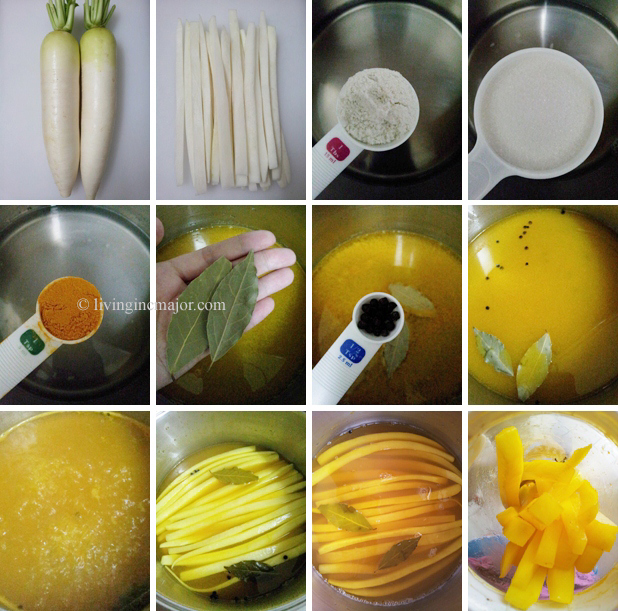 How to make Korean Sweet Radish Pickle (Danmuji)