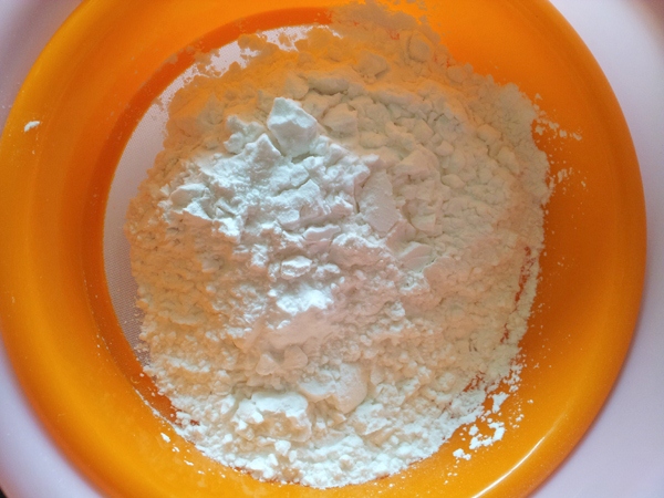 sift in tapioca flour and potato starch