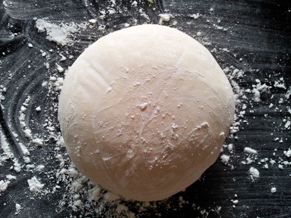 spread the starch on a pastry board and also dust on top of the dough